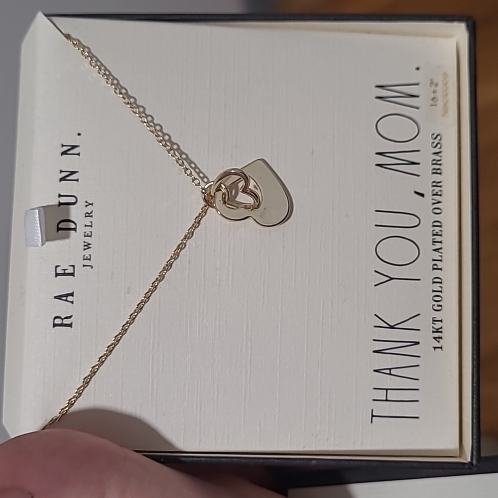 🆕️NWT Rae Dunn double heart necklace